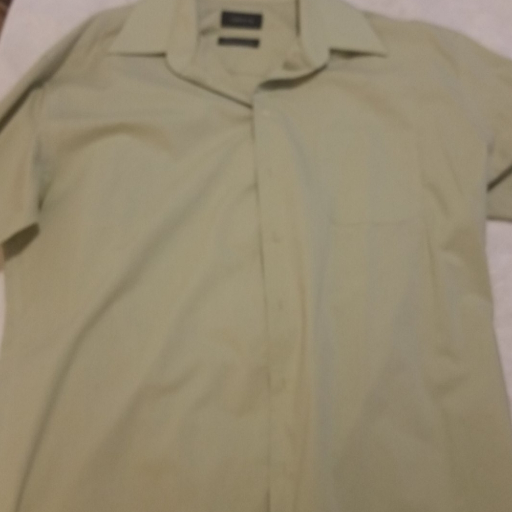Long sleeve light green button up shirt